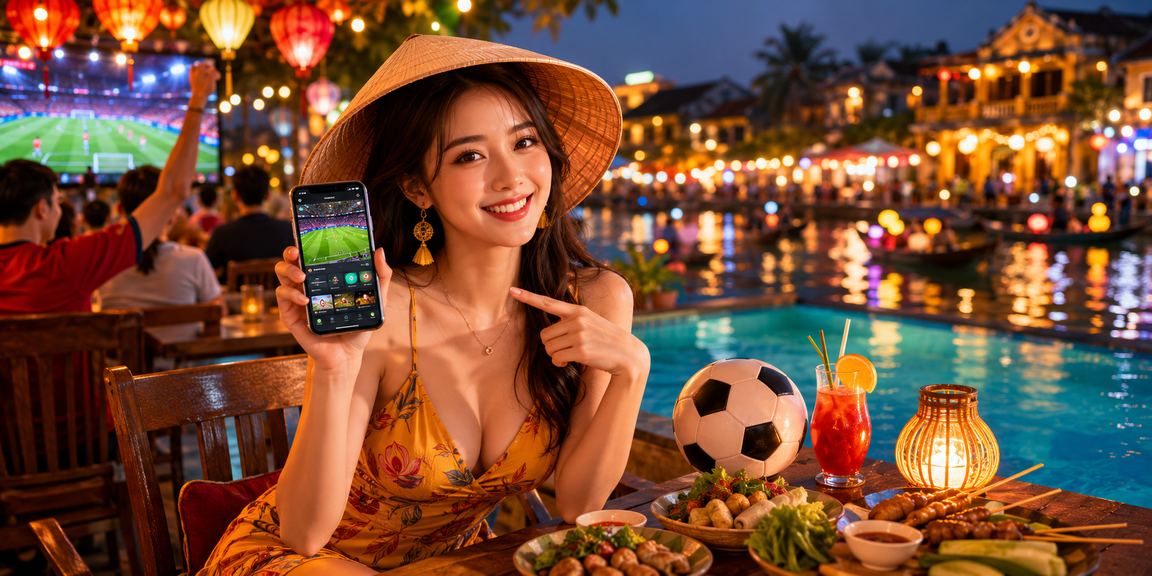 Người dùng tại Hội An thưởng thức cà phê và theo dõi kết quả cá cược bóng đá một cách thư giãn