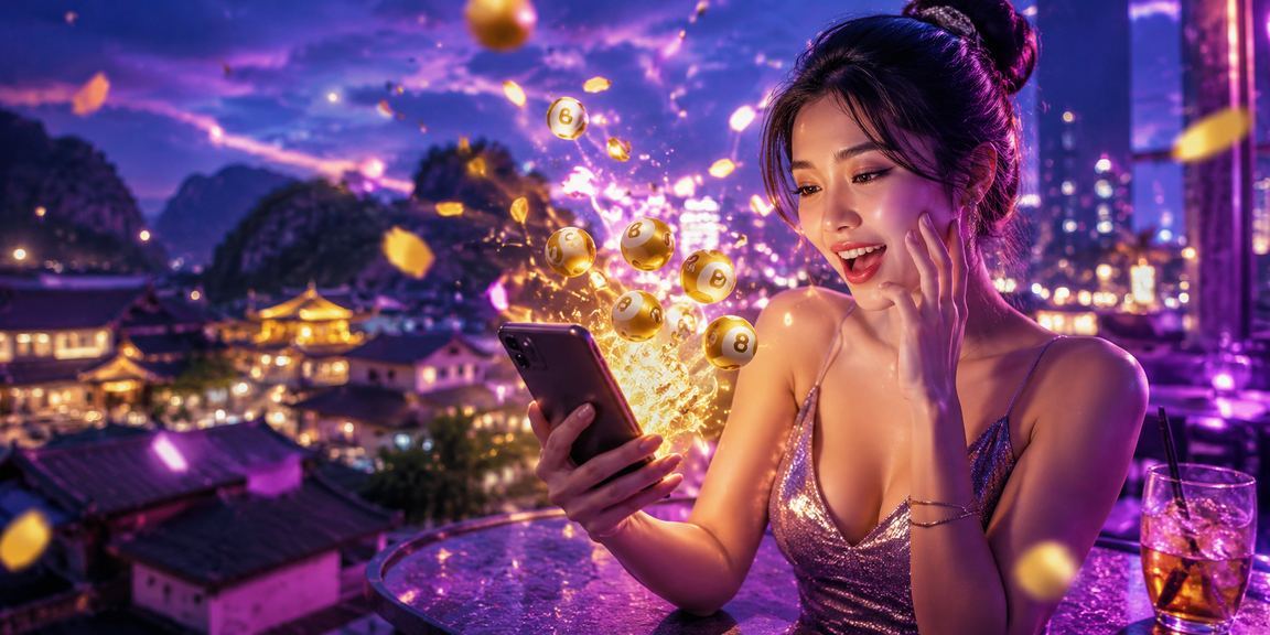 Người chơi xổ số trực tuyến tại Ninh Bình với ánh đèn neon đêm